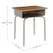 Flash Furniture HERCULES Student Desk w/Open Front Metal Book Box, Walnut Desktop, Silver Frame and Nvy Stack Chair FD-DESK-GWA-SCH3NB-GG - alternate 8